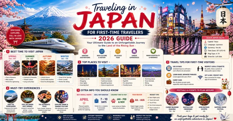 Traveling in Japan for the First-Time Travelers 2026
