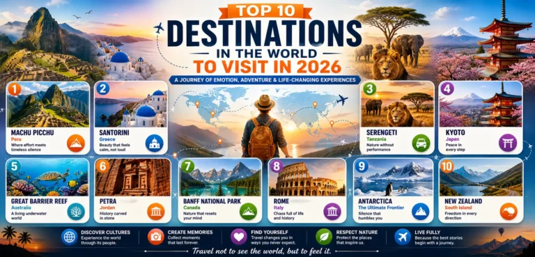 Top 10 Destinations in the World to Visit in 2026 Top 10 Destinations in the World to Visit in 2026